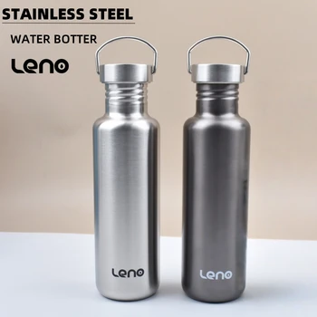 1PC 600/800ml Stainless Steel Sport Bottle Single Walled Water Cup Metal Flask Drinkware for Camping Sports Gym
