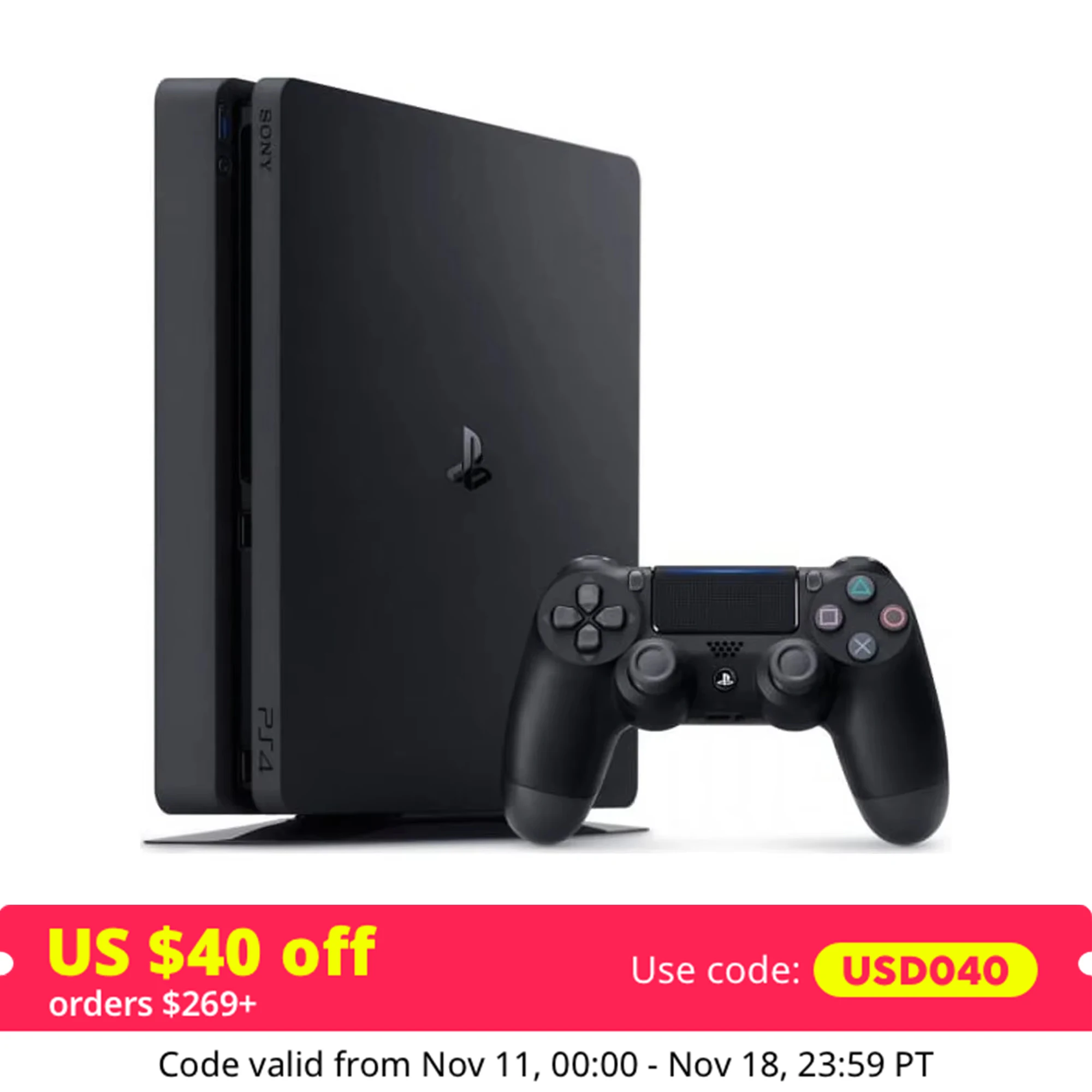 Gaming Console-Sony PlayStation 4 Slim 1TB Black Game Console only