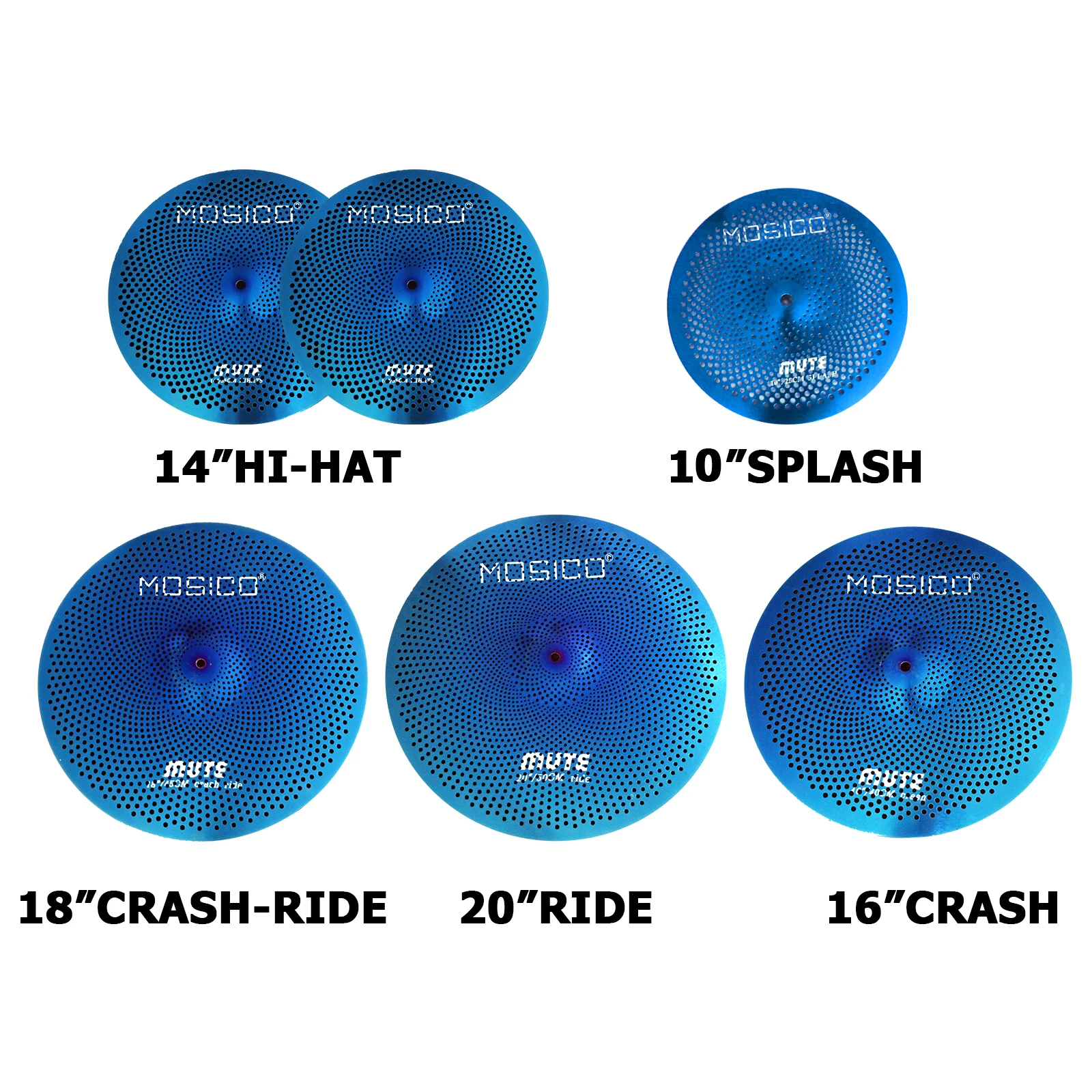 10/14/16/18/20 Inch Size Optional Alloy Mute Cymbals Set Kit Drum Percussion Instruments