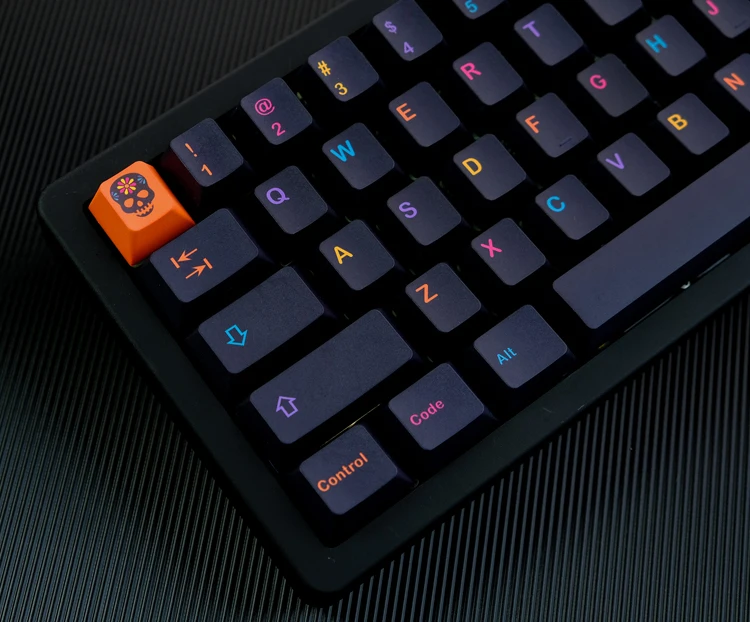 Chaves Gmk Mictlan Keycaps Cereja Perfil Pbt Tintura Sublimação Teclado Mecânico para mx Switch com 1.75u Shift 135 - Imagem 2