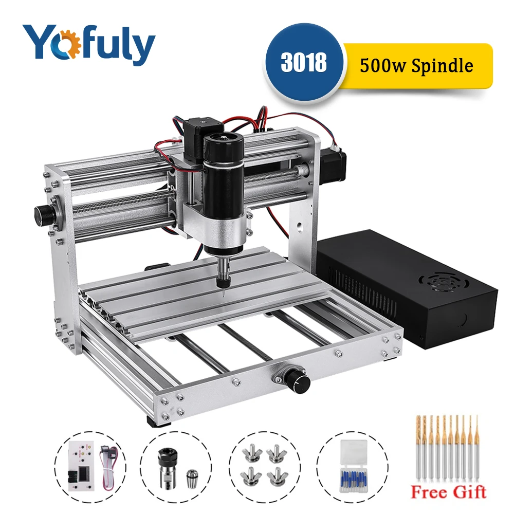 Cnc 3018 Pro Max Metal Aluminum Engraving Machine With 500w Spindle Grbl Control Diy 20w Laser