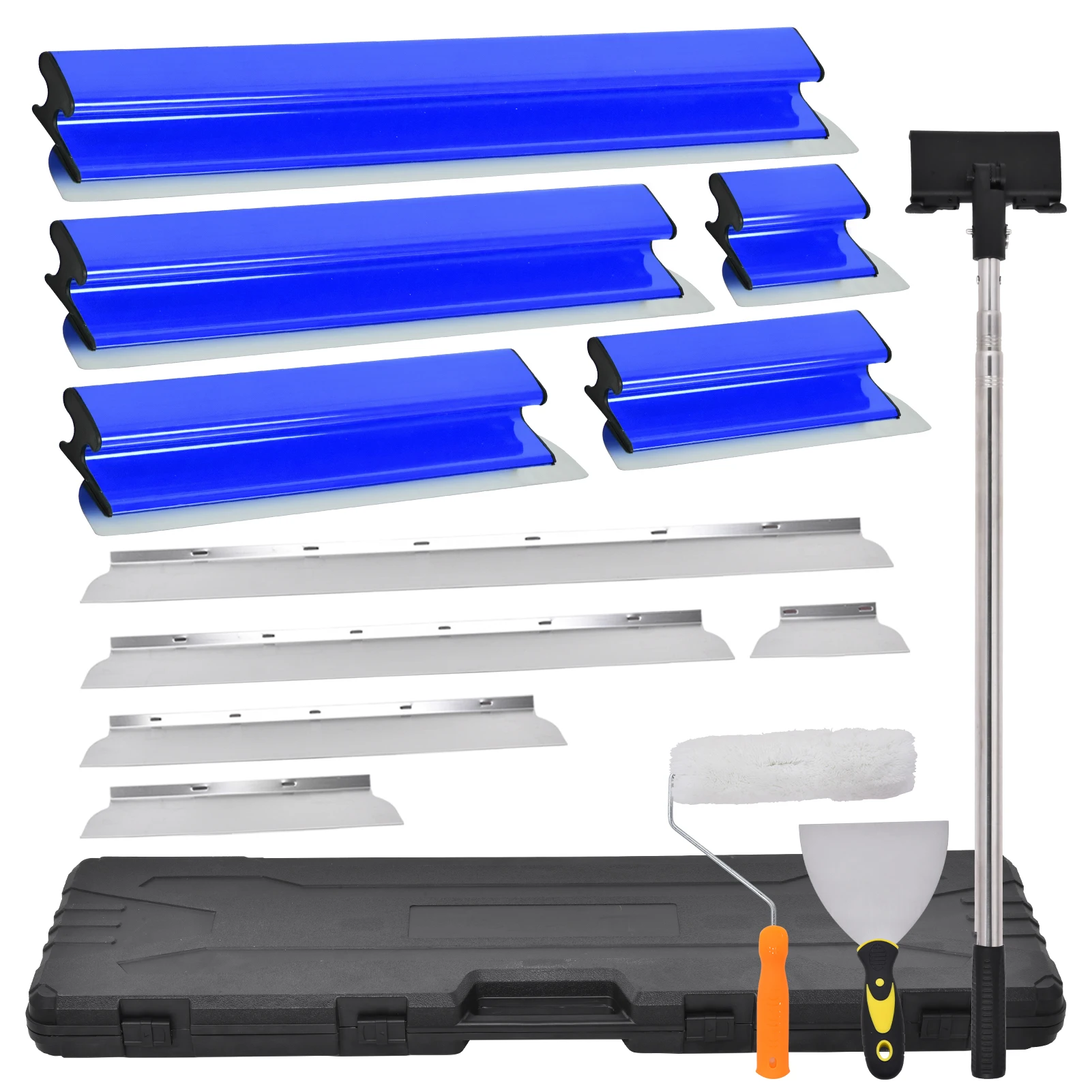 Raschietto per stucco Strumento raschietto per vernice ergonomico Set di spatole per lisciare il muro a secco, strumenti per incisione blu