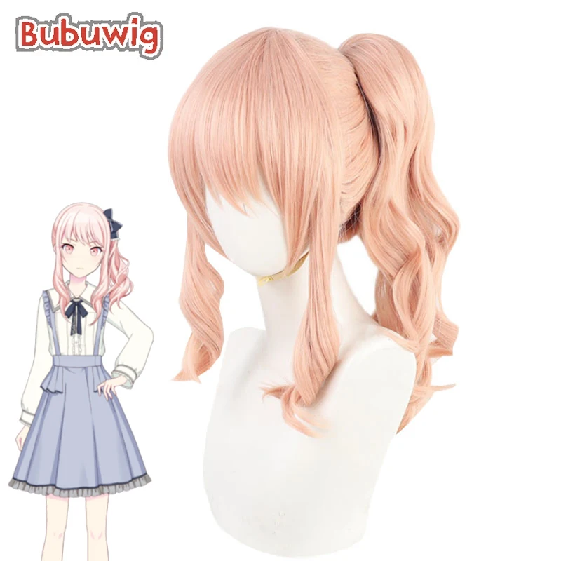 Bubuwig Synthetic Hair Project Sekai: Colorful Stage feat. Akiyama Mizuki Cosplay Wig 50cm Pink Ponytail Wigs Heat Resistant planet p project pink world 2lp