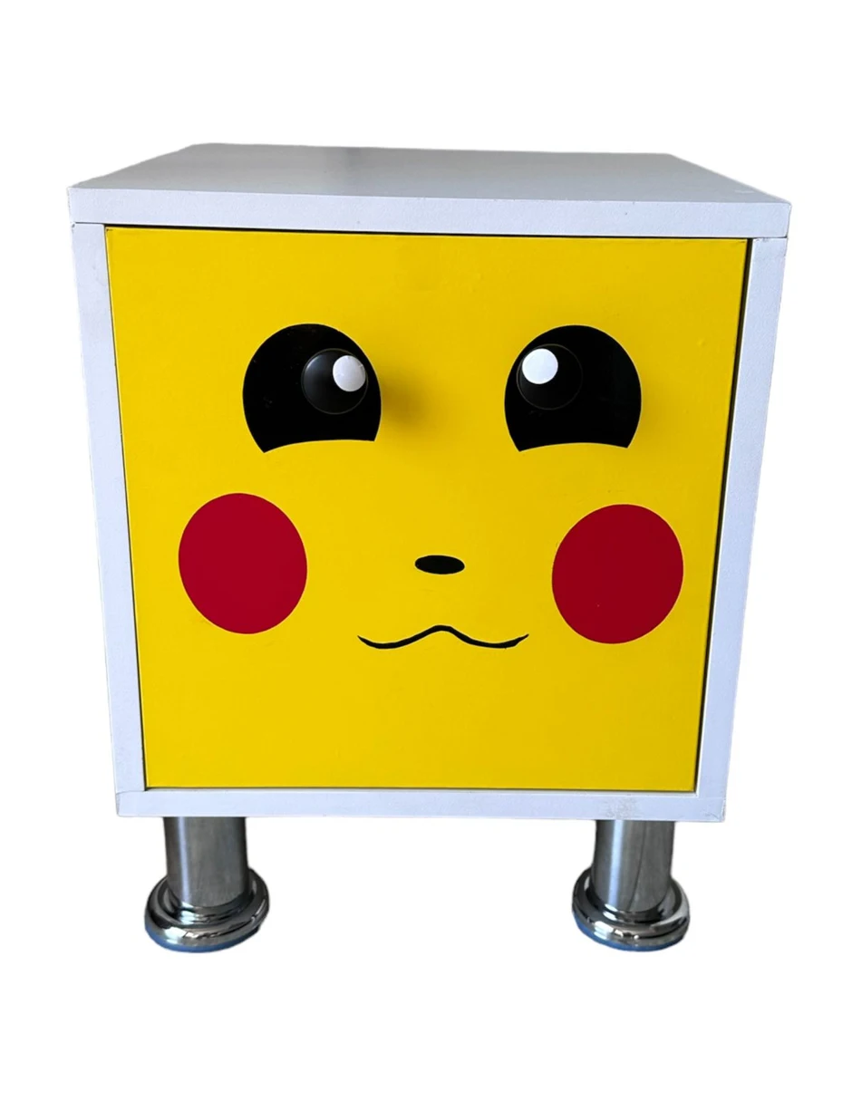 Buró De Noche Moderno Poke-mon Niños Luz Led Envio Ensamblado Pika-chu