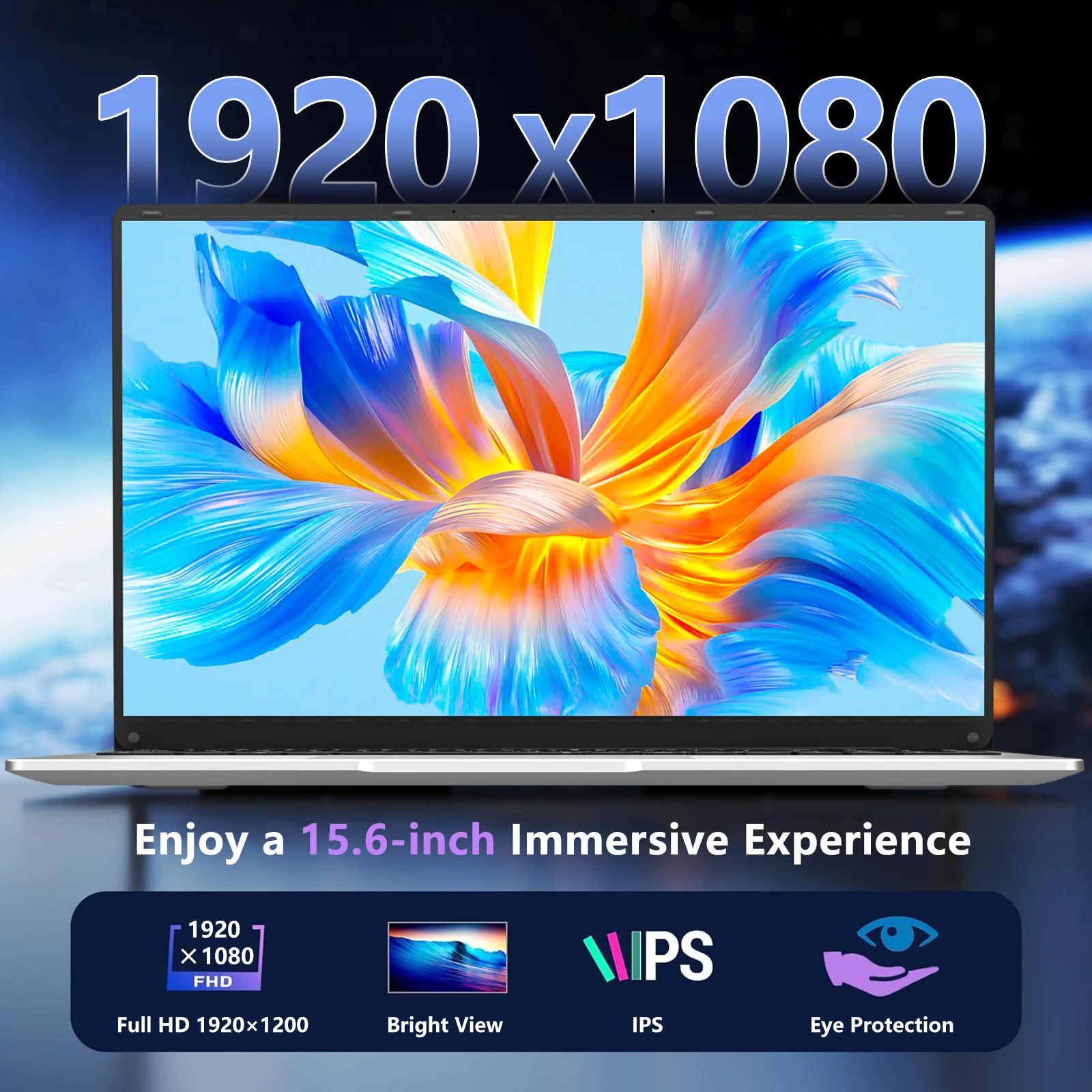 Laptops 15.6 Inch 8GB RAM 256 GB SSD 1920*1080P Screen Learning Portable Notebook Computer with Office 365 Camera for Student - Image 2