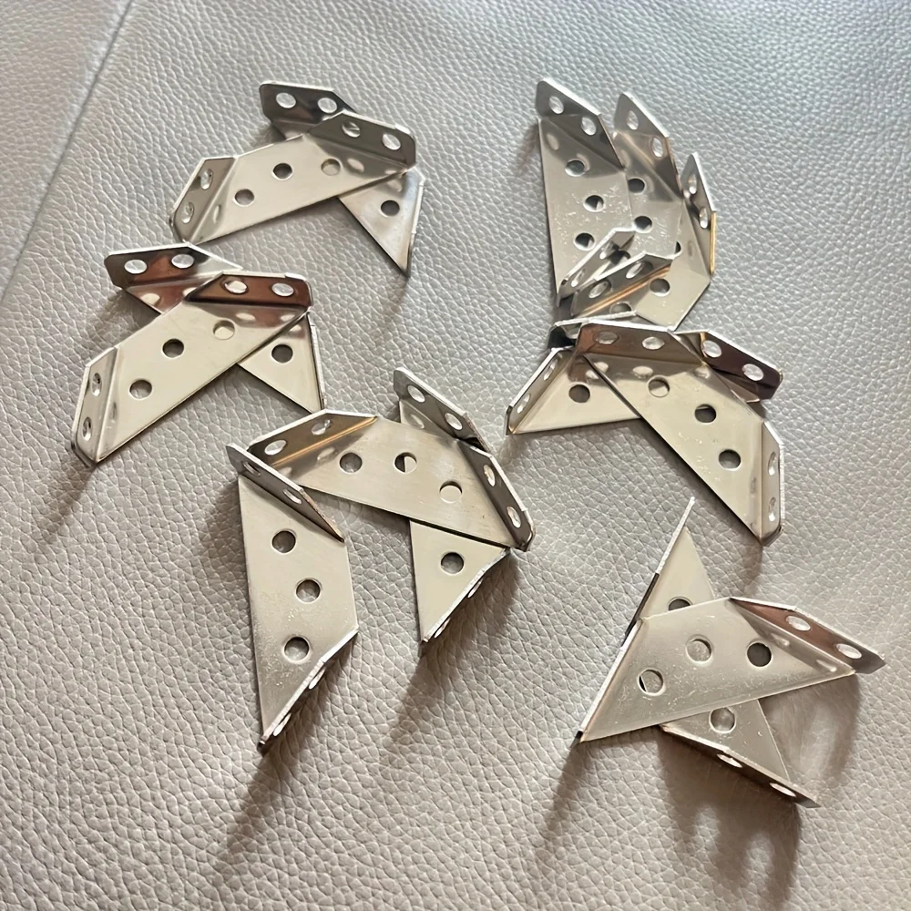 Furniture Hardware Stainless Steel Corner Connector Right Angle Thickened Brackets Laminate Furniture Cabinet Hardware 10 Sets