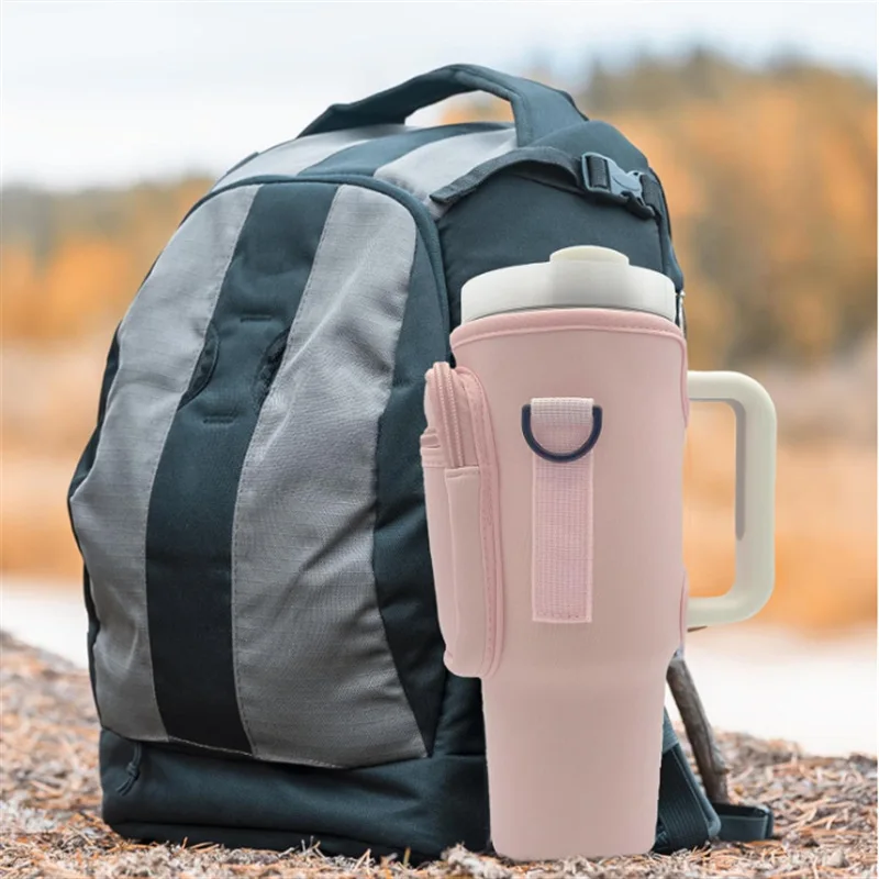 Water Bottle Carrier with Pocket 3