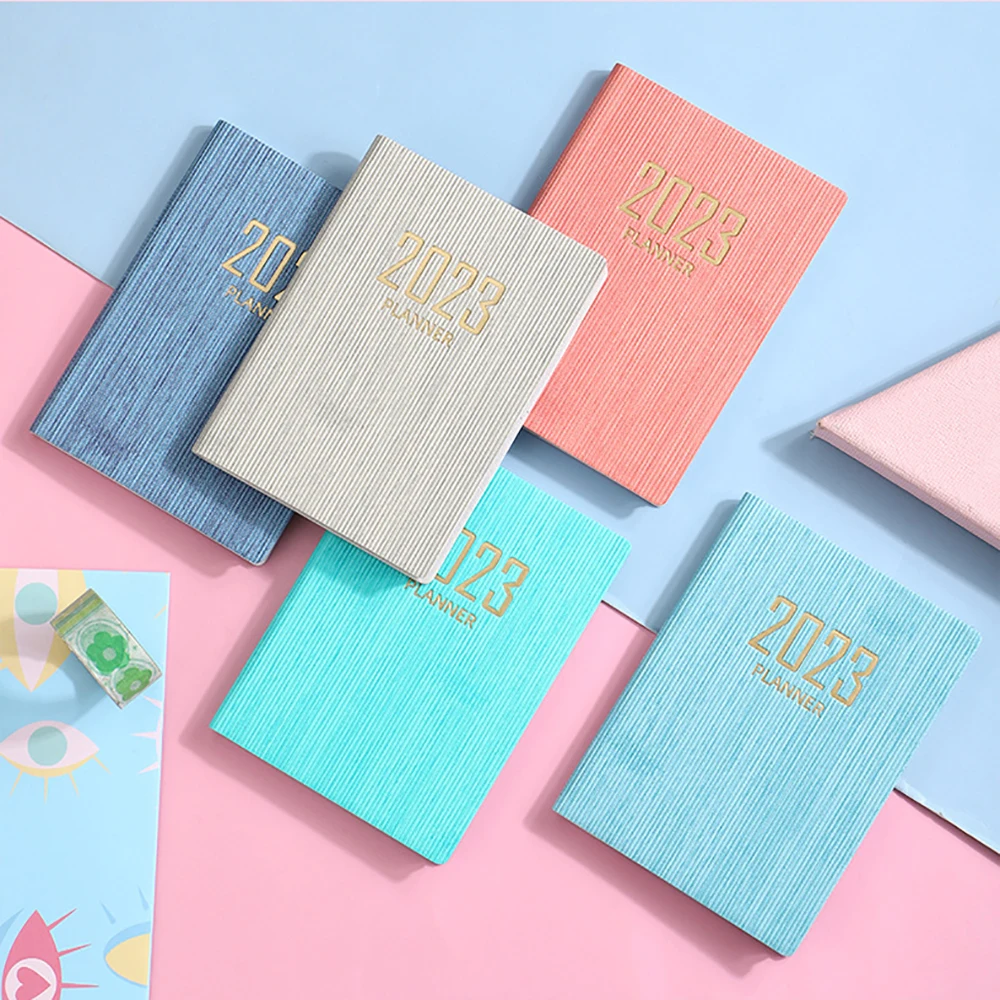 2023 A7 Mini Notebook 365 Days Portable Pocket Notepad Daily Weekly Agenda Planner Notebooks Stationery Office School Supplies