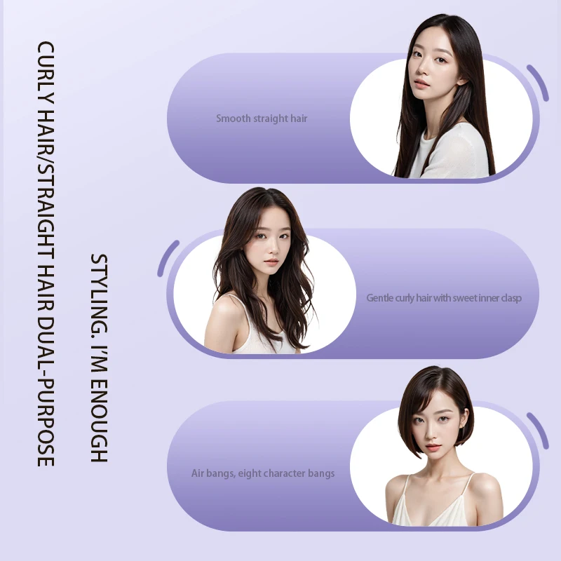 Combining straightening and curling functions, this hair straightener and curling iron is gentle on hair, offering both straight