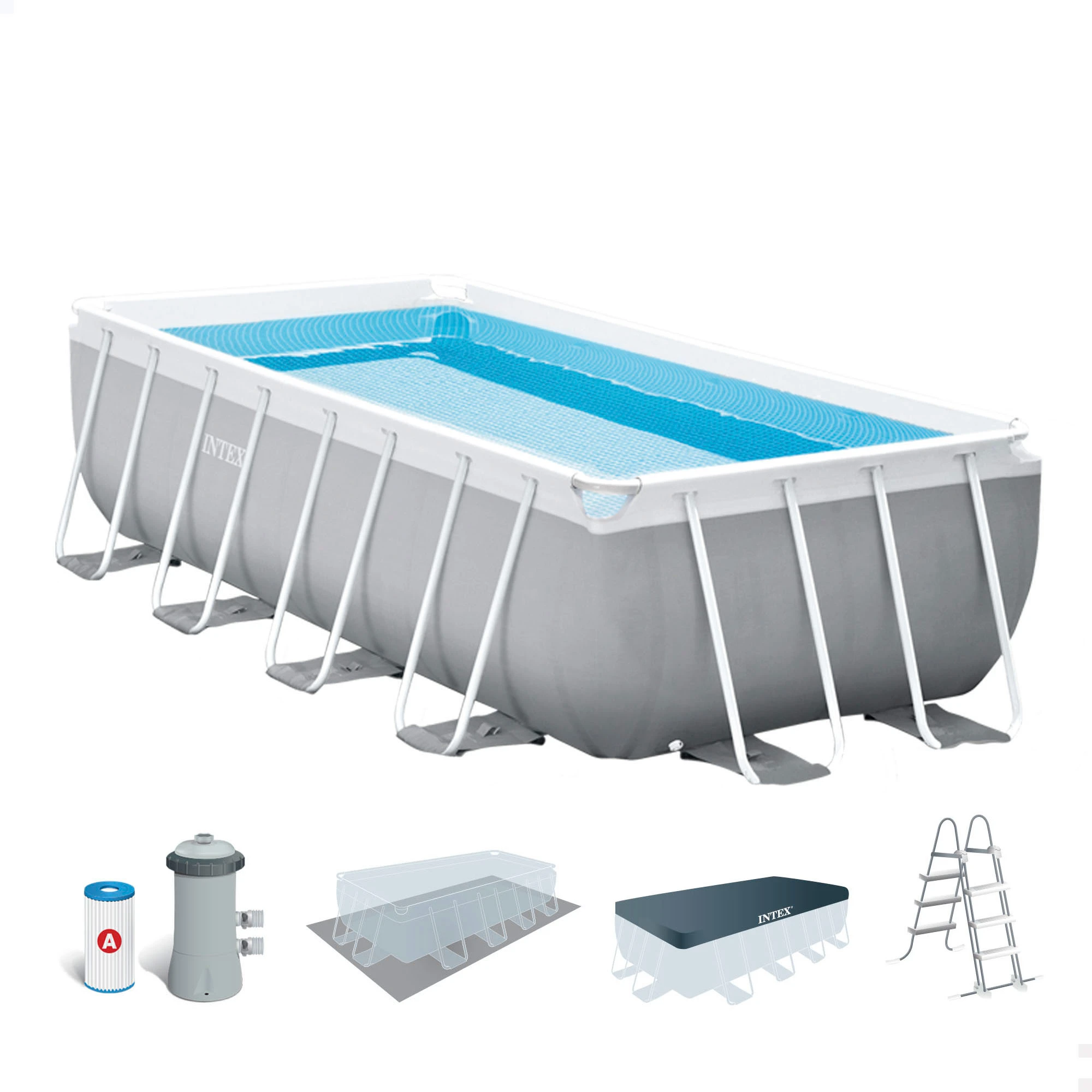 Intex Prism Frame Rechthoekige Zwembad Met Scrubber, Structurele Rechthoekige Verwijderbare Intex Zwembad|Zwembad & - AliExpress