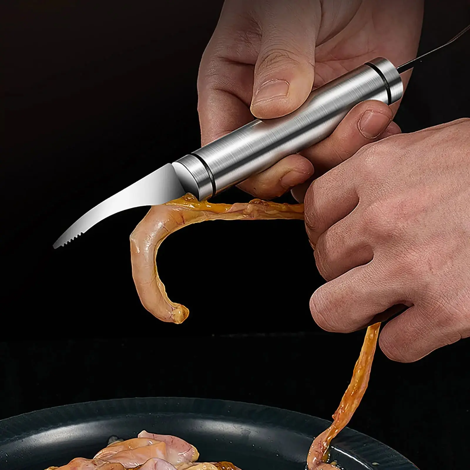 Mulitifunctional Stainless Steel Shrimp Peeler Easy to Use Cutting Shrimp Line Fish Knife Scraping Digging Fish Scale Knife