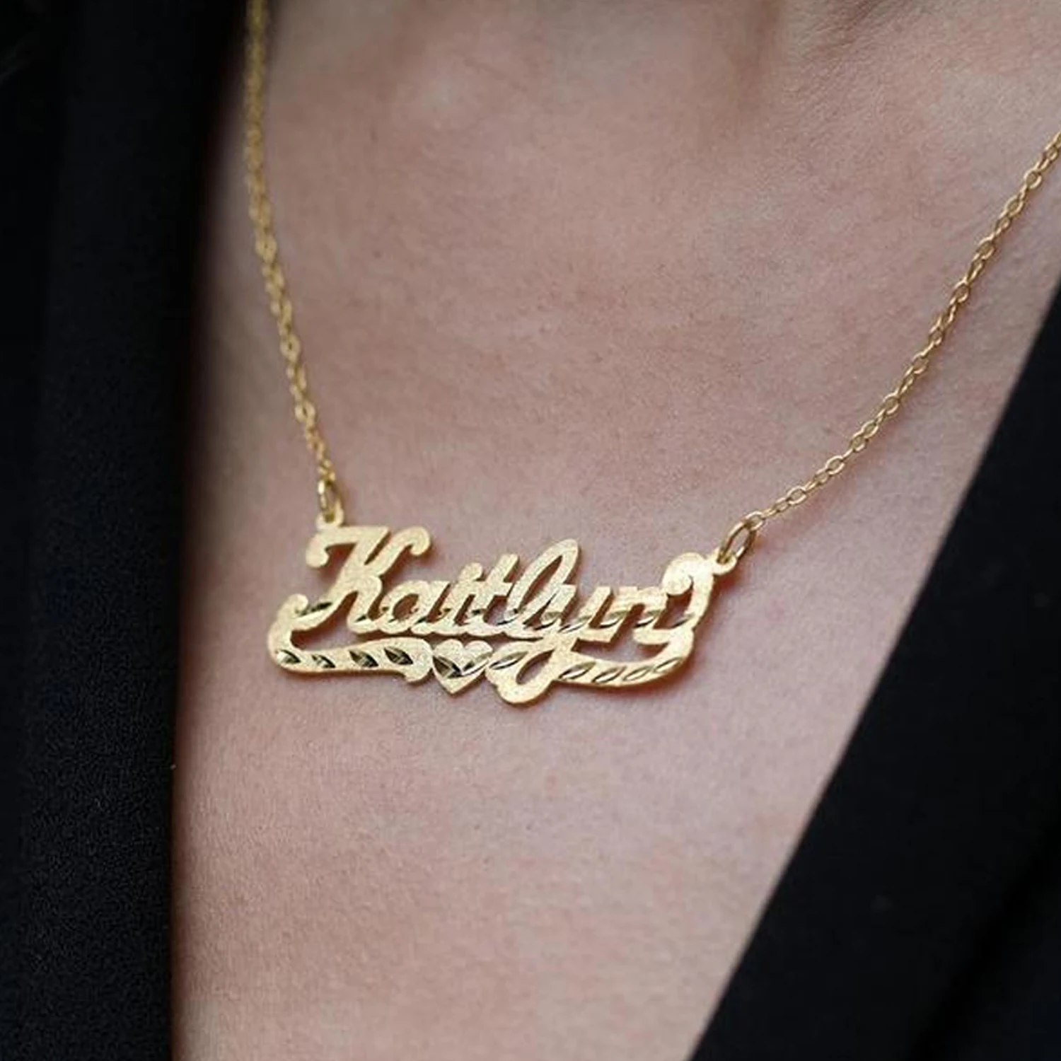 Personalized Diamond Cut Name Necklace 