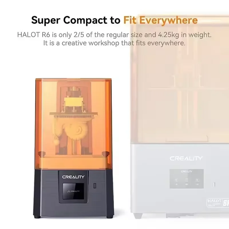 Impressora 3D Creality HALOT R6 2K com Tela Touch de 2.8″ para Iniciantes, Fonte de Luz Atualizada de 60mm/h com Impressão de Alta Precisão