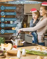 Индукционная варочная панель Karinear, индукционная варочная панель с 4 конфорками, встроенная индукционная варочная панель, электрическая варочная панель с сенсорным управлением, таймер, предохранительный замок, 660 — изображение 6