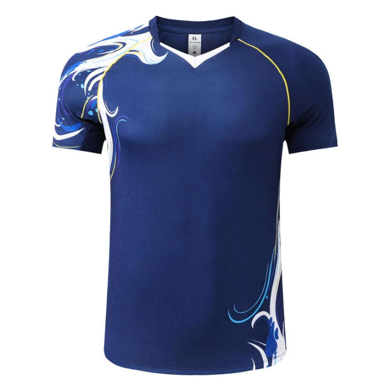 New Badminton Table Tennis Uniform Couple Shirt Competition Training Tee Sweat-absorbent Top Short-sleeve Pingpong T-shirt