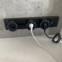 Power Rail เลื่อนรางซ็อกเก็ตพื้นผิว Multiplug EXTENSION Outlet EU US รอบปลั๊กอะแดปเตอร์อุปกรณ์ครัวสํานักงาน 2