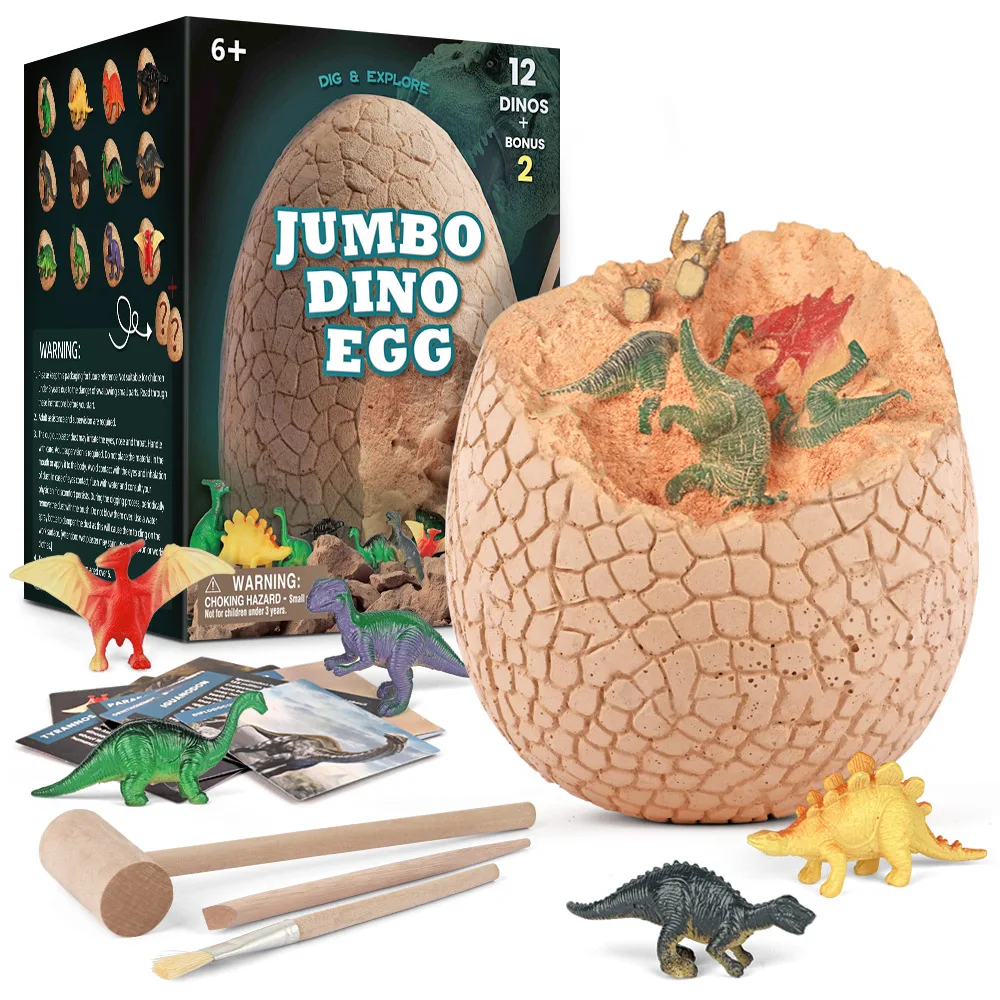Tanie Jumbo jajo dinozaura Dig Kit, jaja dinozaurów zabawki z 12