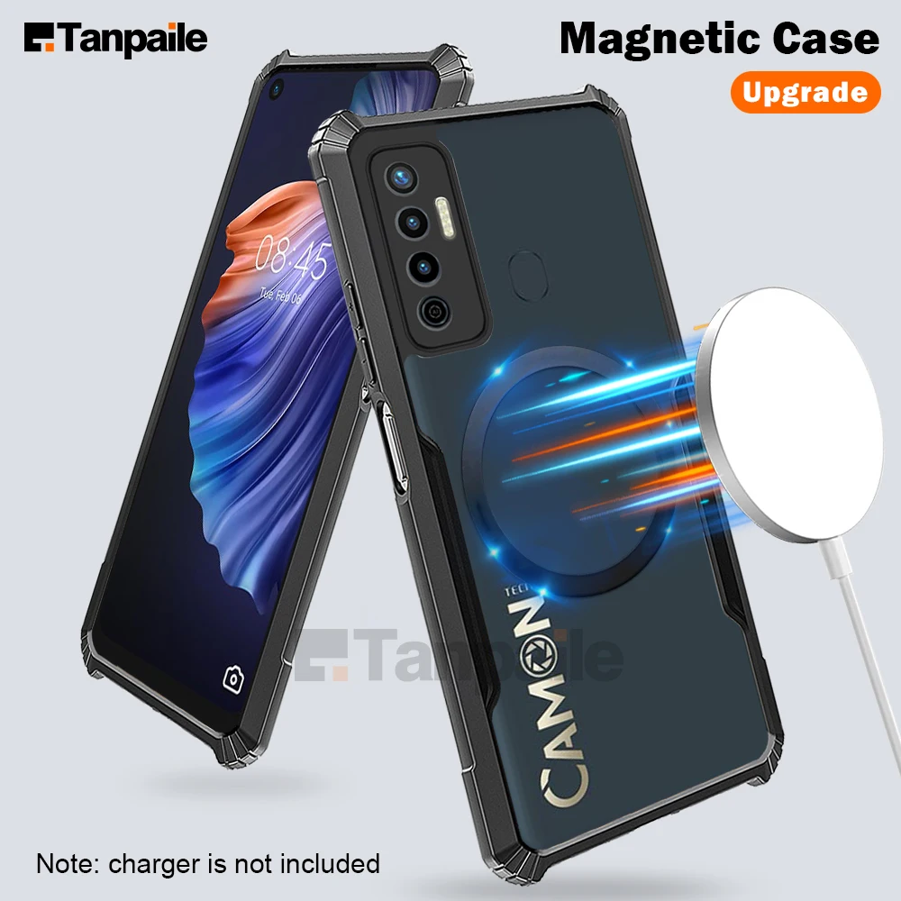 

Ultra Thin Magnetic Case For Infinix Tecno Camon 18 18P 17 16 Shockproof Wireless Charging Magsafe Bumper Phone Cover