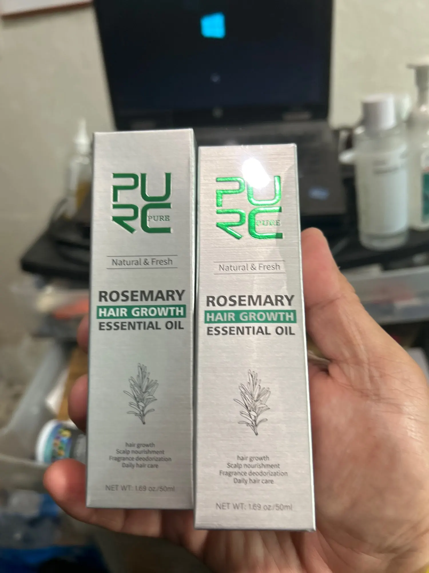 PURC Rosmarin-Haaröl – Anti-Haarausfall & Haarwachstums-Booster für Männer und Frauen photo review