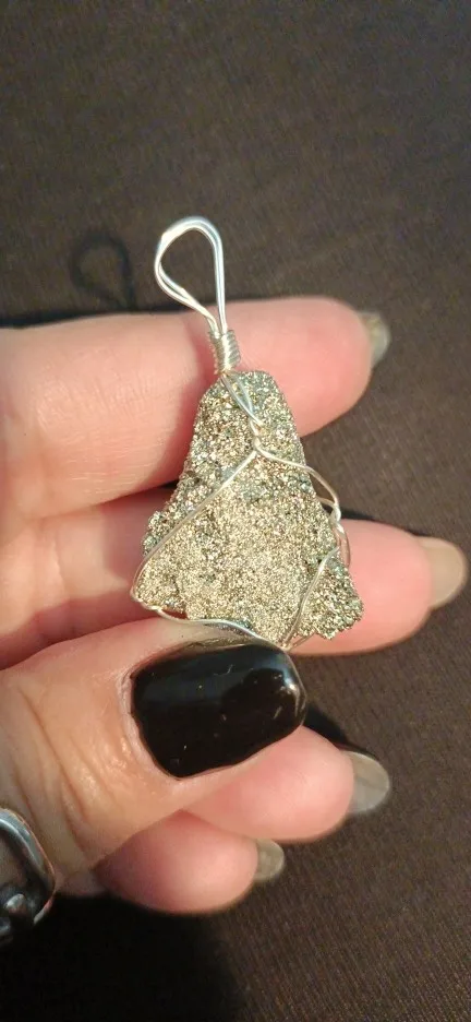 Pendentif en pyrite brute - Pépite minérale