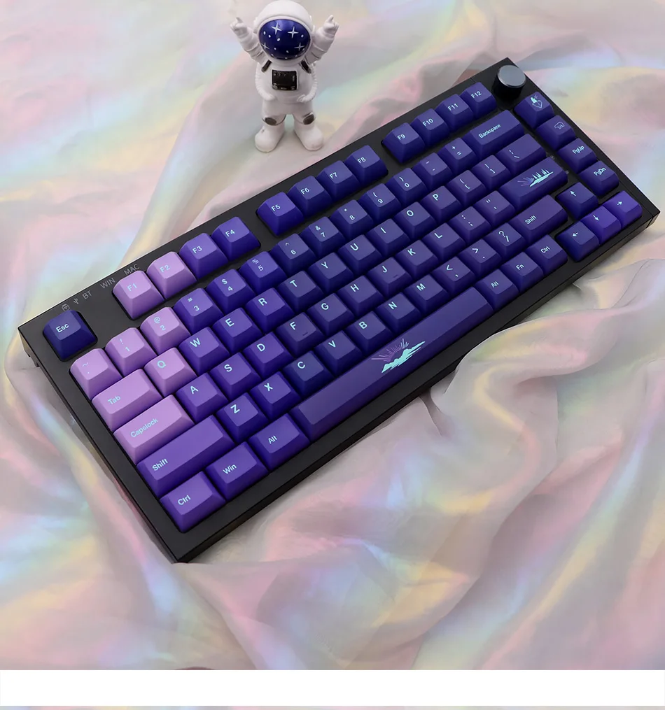 chaves gmk northern lights keycaps kca perfil roxo gradiente keycap pbt tintura sublimação teclado mecânico mx interruptor