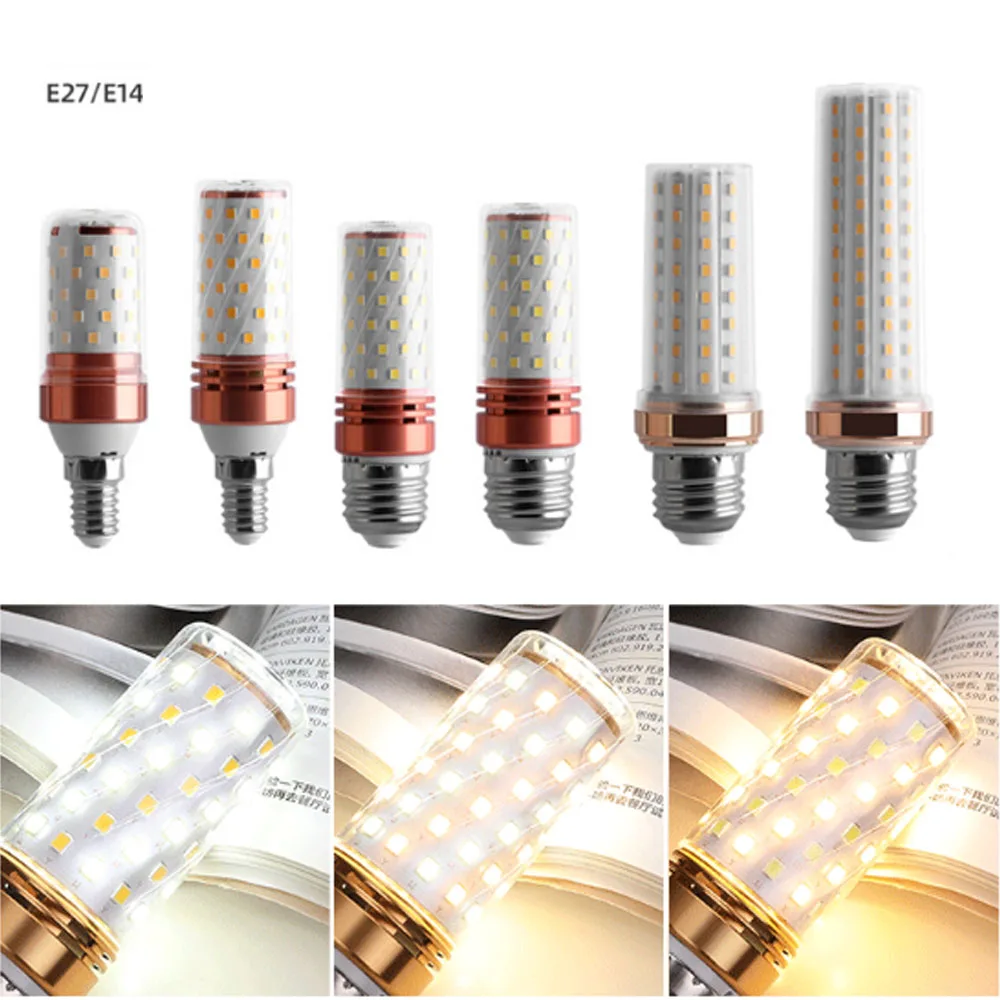 할로겐 샹들리에 54 칩 교체 LED 미니 램프, E27, E14, 5 W, 12W, 16W, 콘 전구, AC 110V, 220V, 240V 빔 앵글, 4 개, 1 개