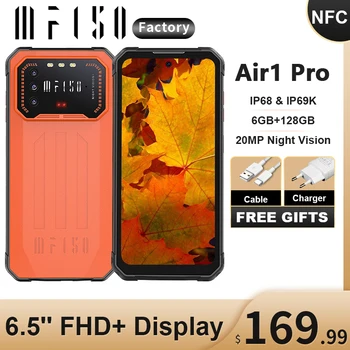 IIIF150 Air1 Pro 6.5‘’ FHD+ 6GB+128GB Rugged Phone 48MP+20MP AF Night Vision IP68/69K Waterproof Android 12 Mobile Phone NFC 1