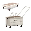 360° Rotating Foldable Storage Cart – Heavy-Duty Mobile Organizer with 4 Silent Wheels, Multi-Functional Storage