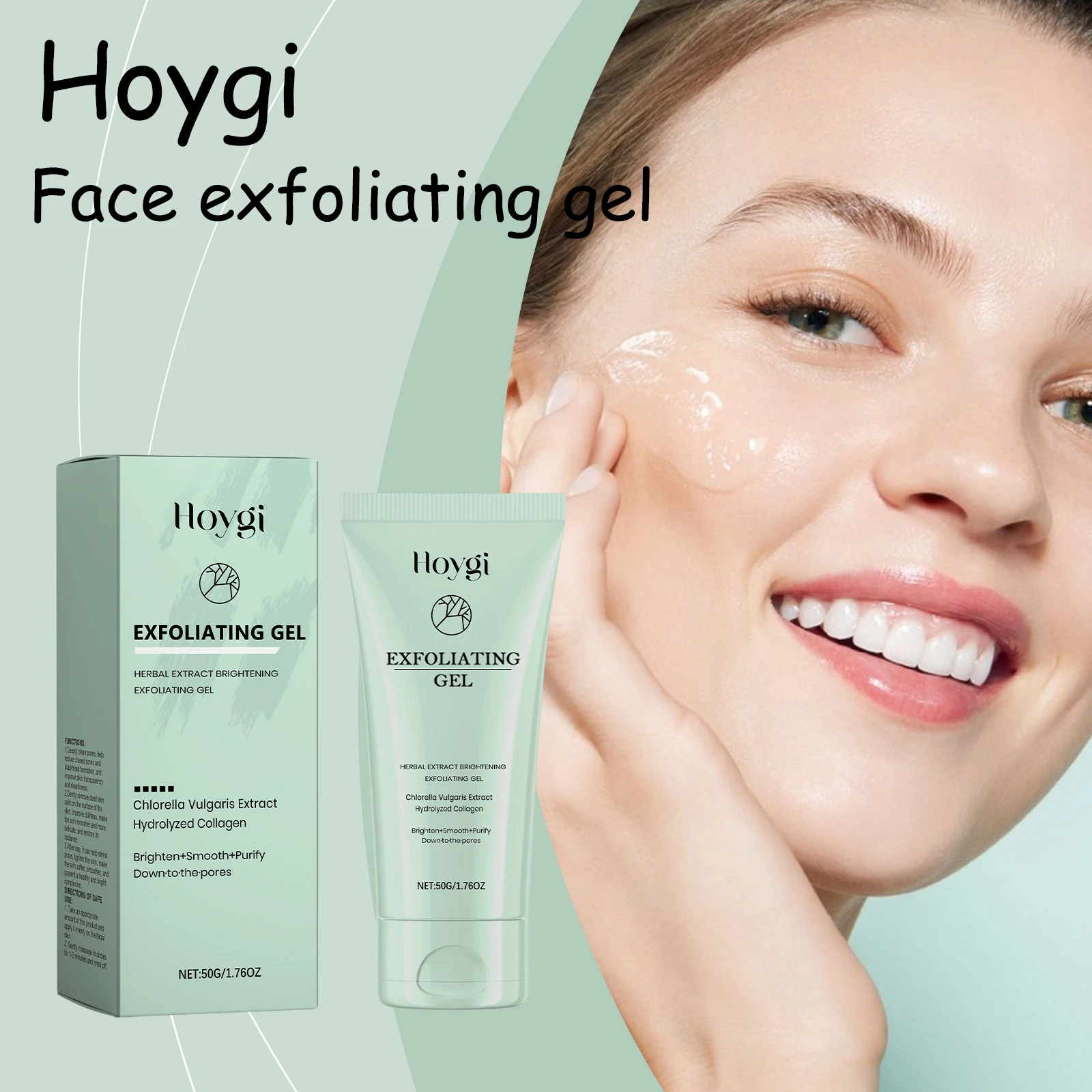 Hoygi Collagen Exfoliating Gel Gentle Remove Dead Skin Improve Smoothness Moisturizing Reduce Dullness Brightening Skin Gel