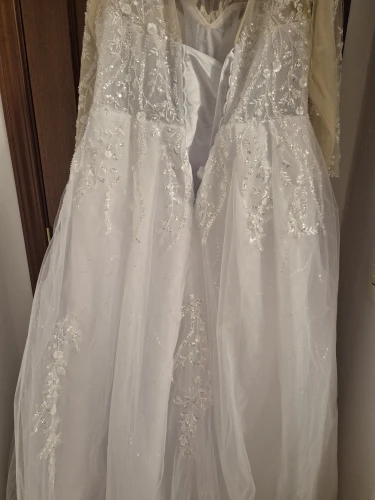 customized Luxury 2025 Wedding Dress Illusion Neck Long Sleeves Lace Appliques Beads Bride Gowns Robe Mariage Vestidos De Novia