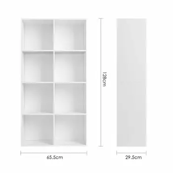 Homfa 8 Compartment Bookcase Cube Shelf Storage Rack 2
