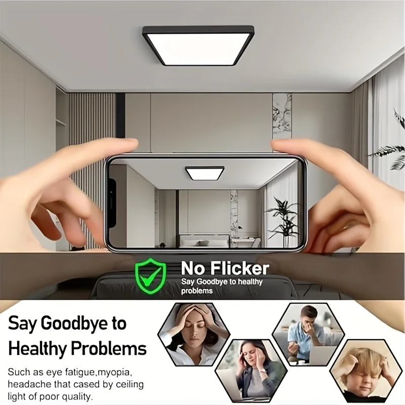 LED Ceiling Light Smart Tuya LED Ceiling Lamp App Voice Control 36w 24w with Remote control Dimmable Square Ceiling Lights CCT Living Room Bedroom ceiling light