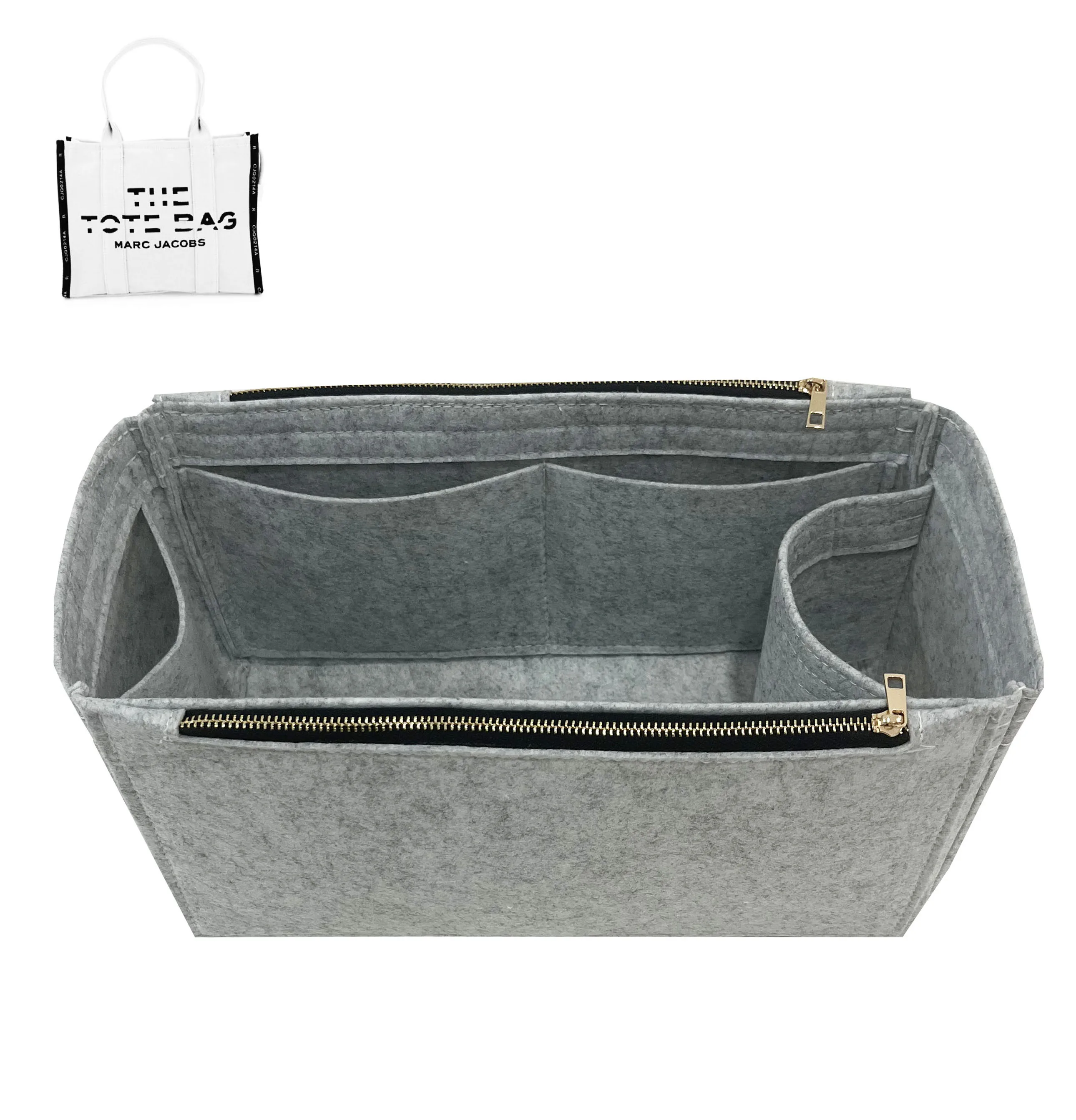 

For Marc Jacobs Mini Small Medium Large Organizer Bag The Tote Bag Inner Pouch,Purse Organizer Insert-Premium Felt (Handmade)