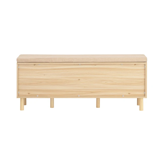 Shoe bench with seat with sliding doors