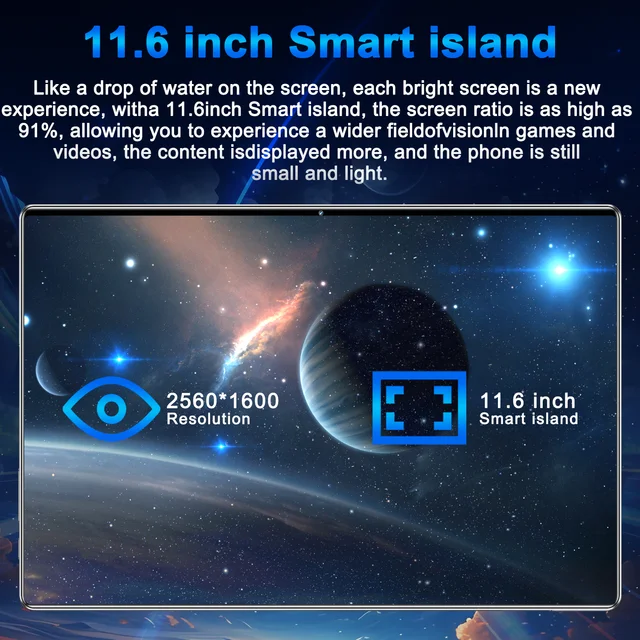 2025 nuovo Tablet 5G Tablet Android 10.36 da 13.0 pollici MTK6797 16GB RAM 1TB ROM Tablet PC Dual camera Dual Sim Card Wifi Type-c 3