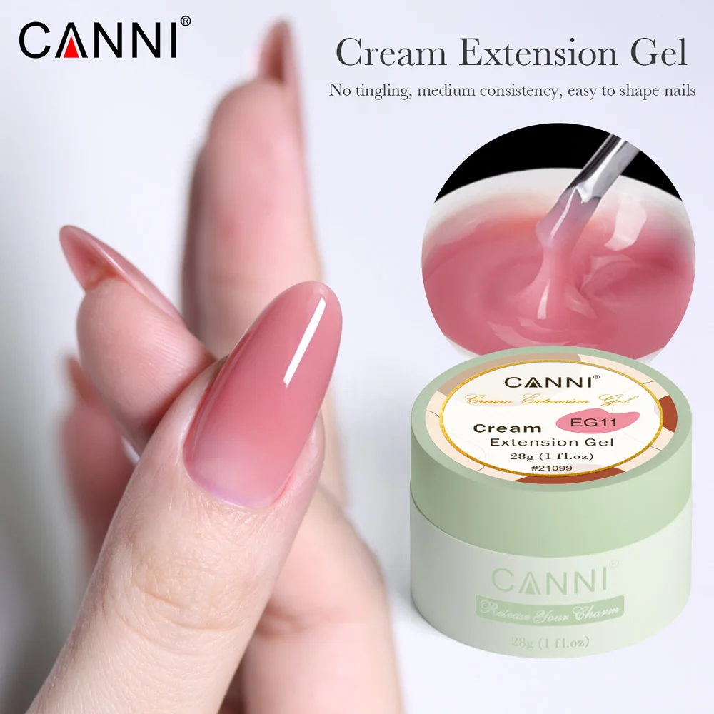 

CANNI Cream Extension Gel Venalisa Jelly Gel Milky White UV Construction Gel Soak Off Self Leveling Builder Nail Gel Polish