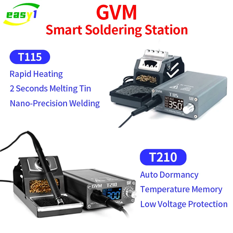 

SUNSHINE GVM T245 T115 T210 Soldering Station with Soldering Iron Tips For Mobile Phone Repair SMD BGA Welding Rework Station