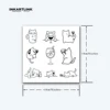 Simple cute kitten Temporary Tattoo,Lasts To 15 Days New Technology Magic Waterproof Semi Permanent Sticker. 4