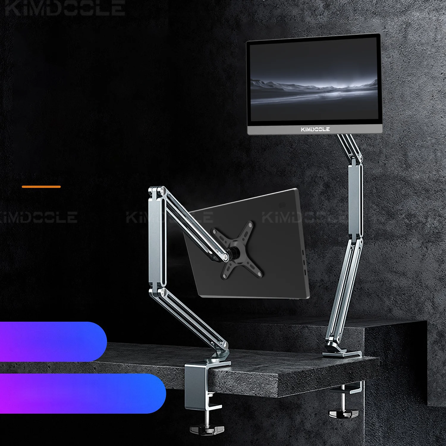 Braço Longo Suporte para Monitor Suporte Tablet Cama Magnética Suporte do Telefone Clipe de Montagem Ipad Galaxy Xiaomi Kindler Mesa - Imagem 2