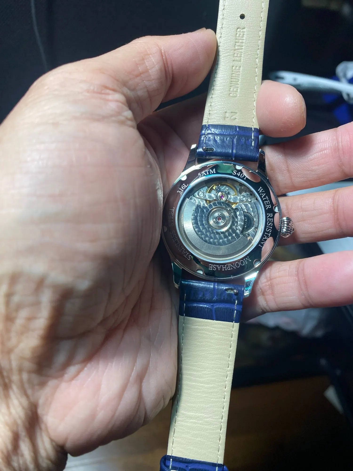 Sugess Mens Watch Limited Edition Moonphase 316L Stainless Steel