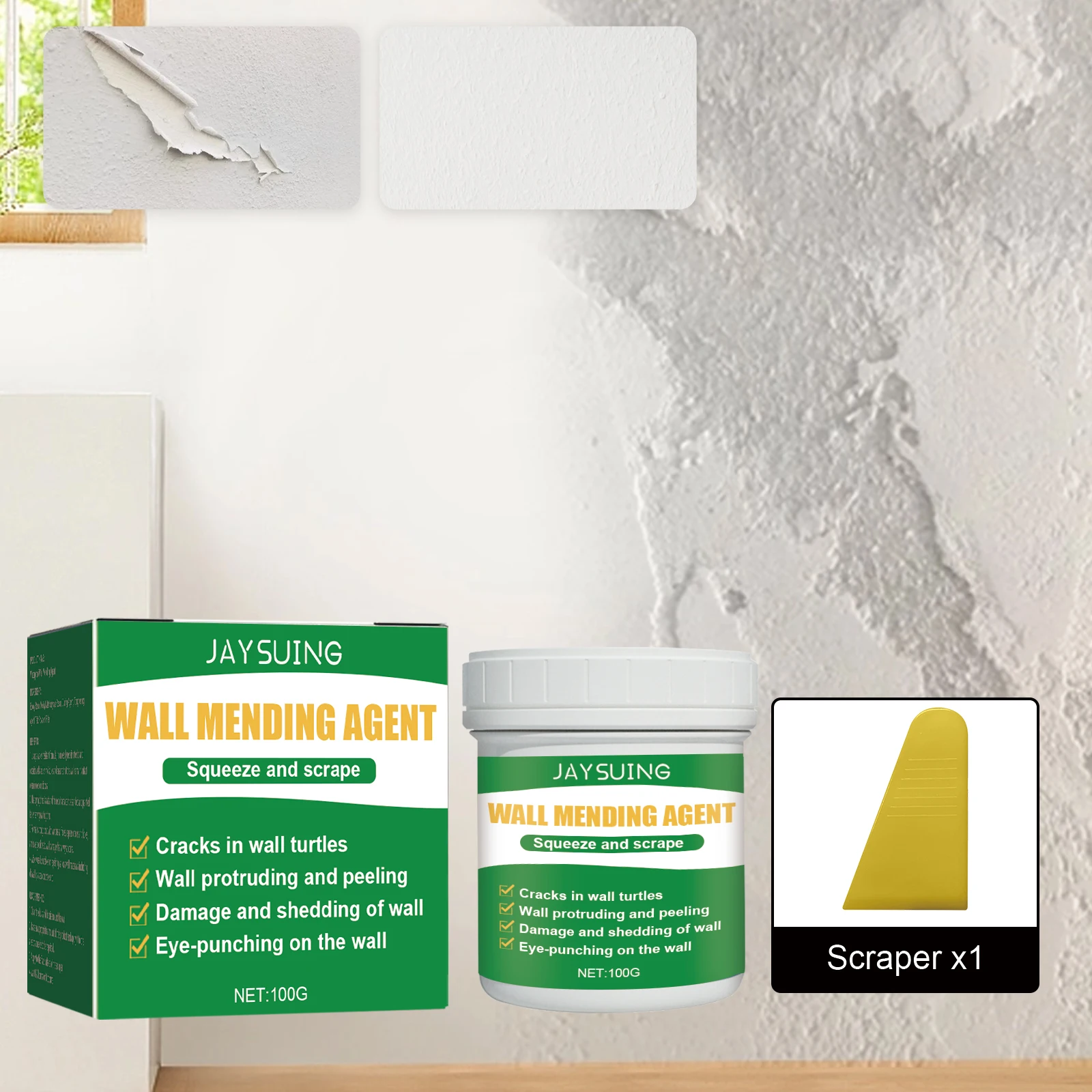 Waterproof Wall Mending Agent Crack Resistant Filler Paint
