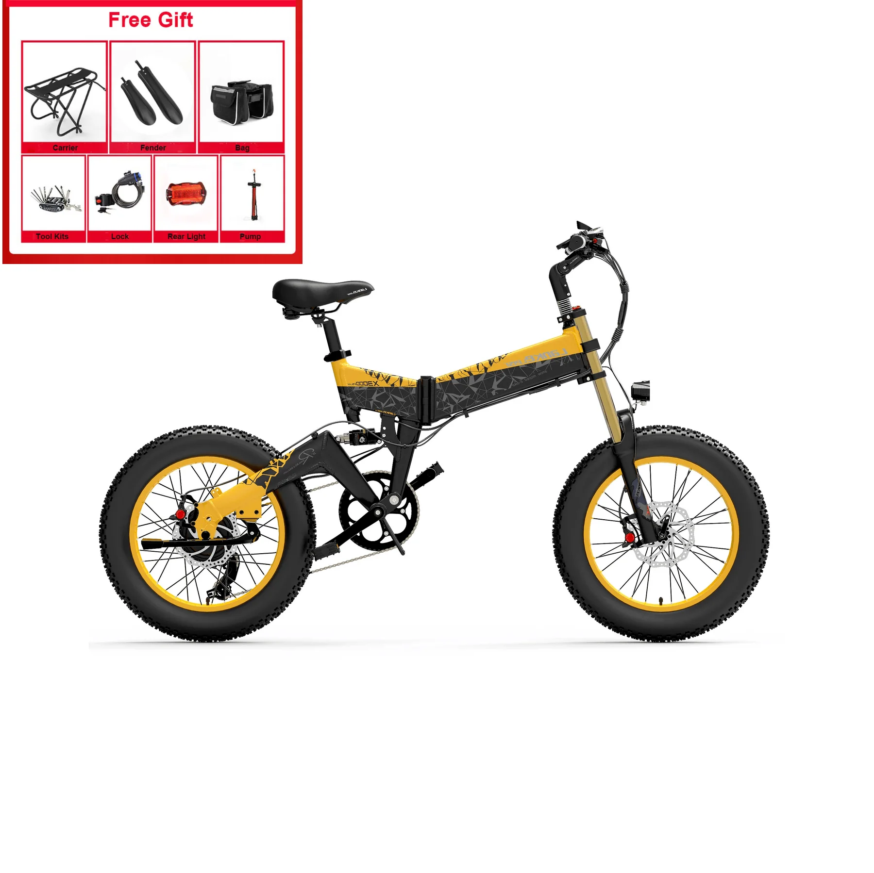 Lankeleisi X3000 Plus Mountain Bike Elettrica Pieghevole