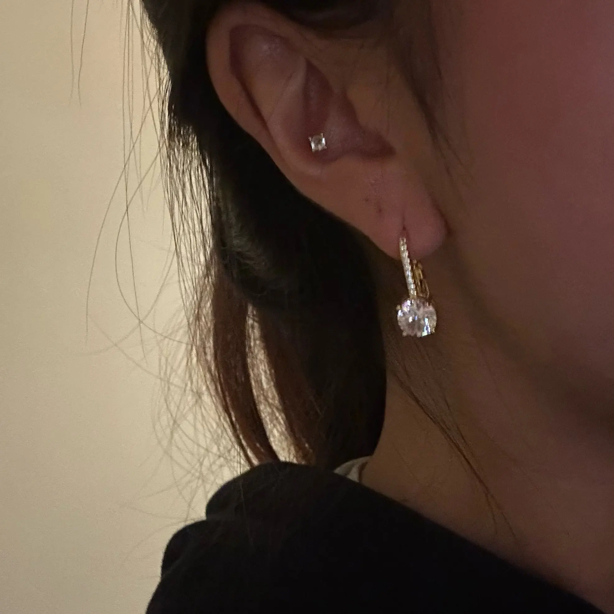 Trendy 14K Gold Plated Earrings with Moissanite photo review