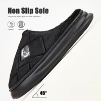 Men's House Slippers Furry Plaid cozy EVA Memory Foam Lightweight Casual Shoes Winter Warm Plush Non-slip Slippers big size - Image 6