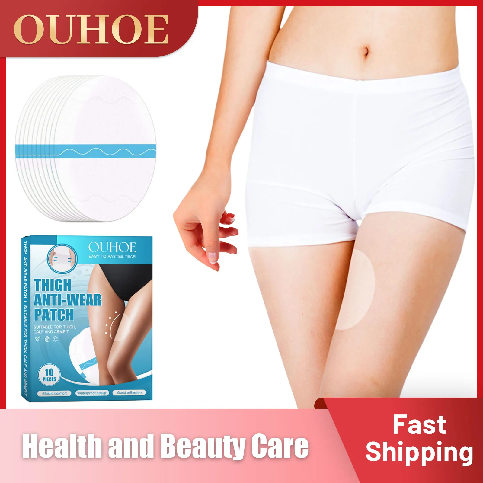 

Anti-Friction Thigh Patches Invisible Sweat Absorption Anti Rubbing Chafe Wear Protector Pad Outdoor Summer Disposable Body Care