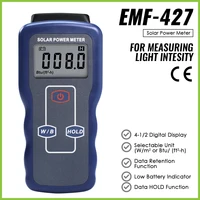 Digital Solar Power Meter Light Meter Sunlight Energy Radiation Tester Light Intensity Data Hold Function Large LCD Display 1