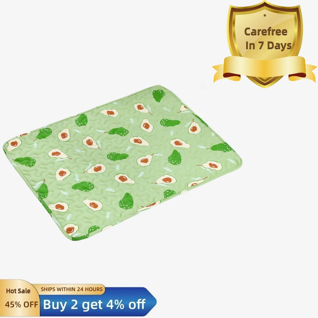 

Pet Cartoon Animal Printing Dog Sleeping Pad Summer Moisture-absorbing Non-Slip Cat Rest Cushion for Small Pets
