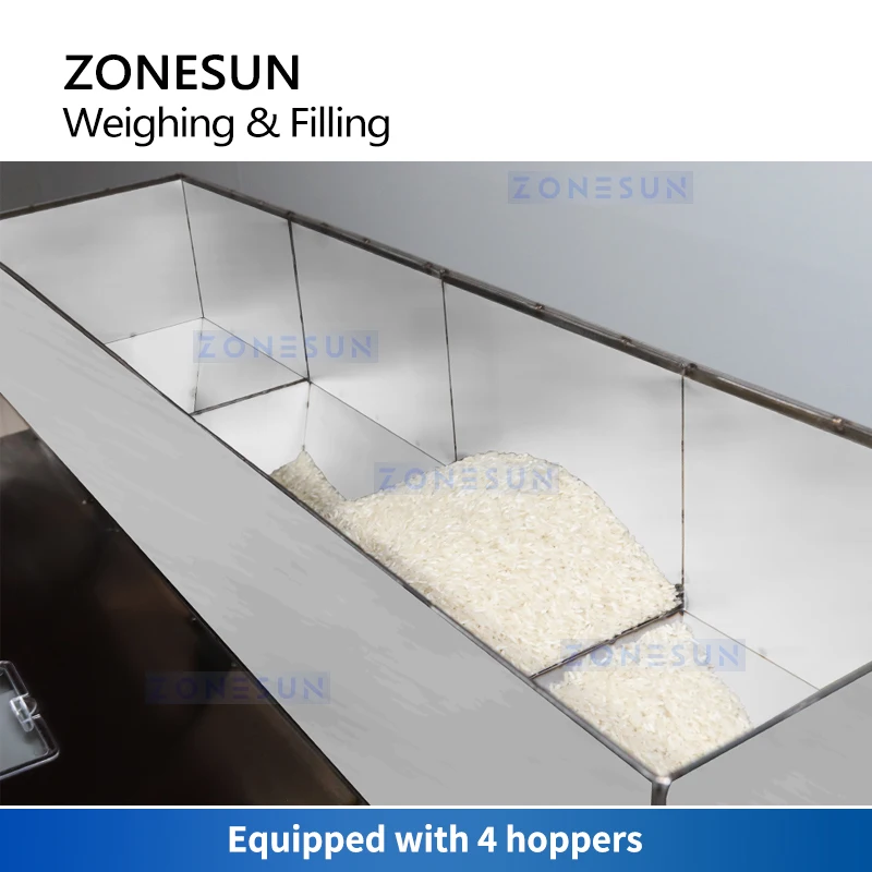 ZONESUN Digital Control Granule Filler | Automatic Grain Packing Machine ZS-GW4C 2