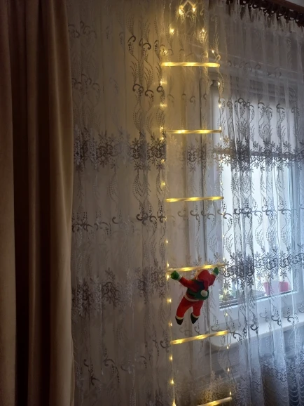1.5/3M Christmas Decoration LED Santa Claus Climbing Ladder Light USB Plug 8 Flashing Modes Suitable