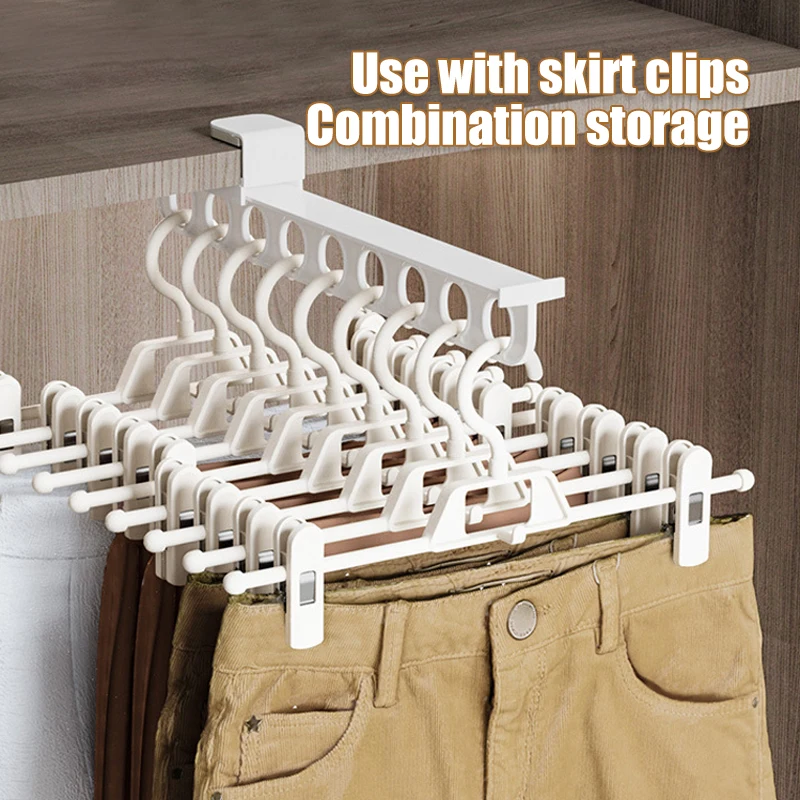 개폐식 바지 랙 옷장 상단 설치 캐비닛의 옷 주최자 옷 레일 랙 옷장 보관함 꺼내기